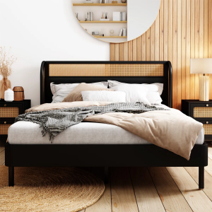 George Rattan Teak Bed