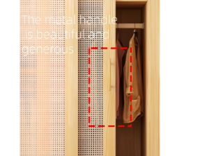 Luwi Rattan Teak Wardrobe